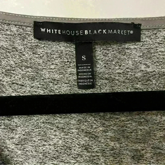 WHBM Sweater Gray Cozy Knit Leopard Print Tank, Size Small - Picture 7 of 7